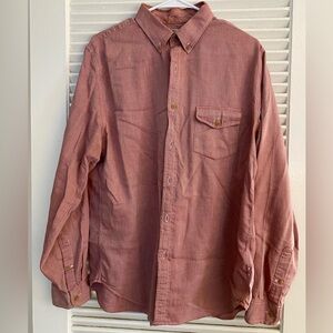 J. Crew Men’s Pink Casual Button Down Long Sleeved Shirt - Size Large